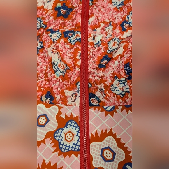 Sunday Up Zip Up Pink Red Blue Floral Boho Knee Length Mini Dress Small NWOT - Picture 5 of 7